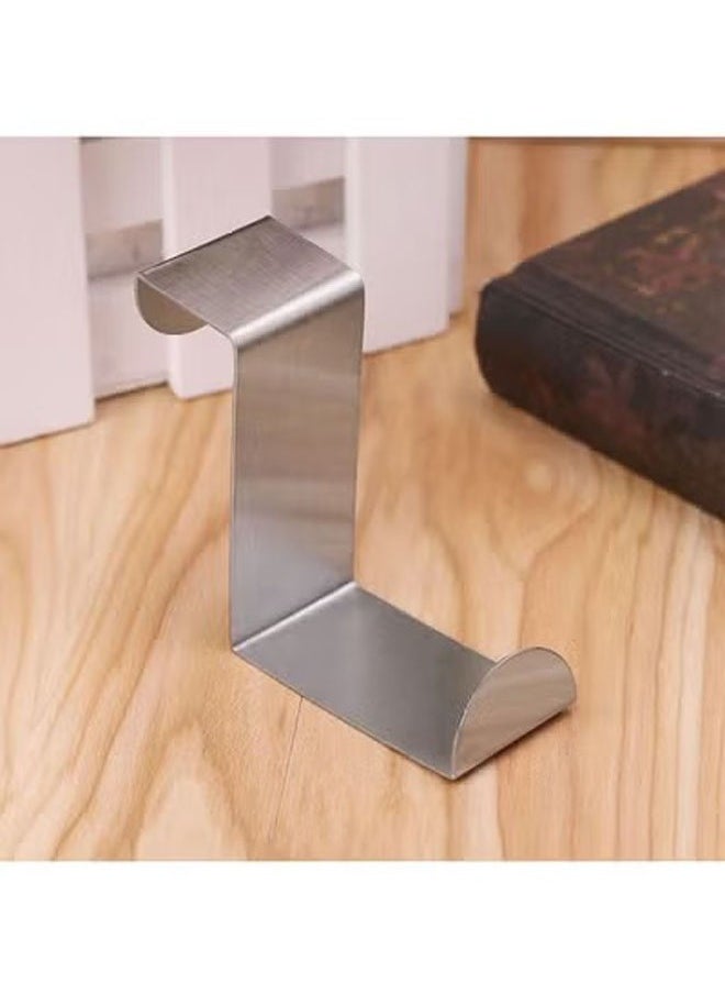 KLNAMAEAAN 6 Pieces Stainless Steel Over Door Hook Kitchen Cupboard Drawer Cabinet Clothes Holder Organizer  - Image 3