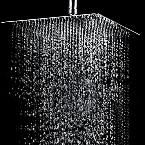 CARNIVAL Heavy Duty Ultra Slim Square 8x8 Overhead Shower | Stainless Steel 304 Rainfall Shower Head for Bathroom | Adjustable Angles with Premium Chrome Finish without Arm - Image 5