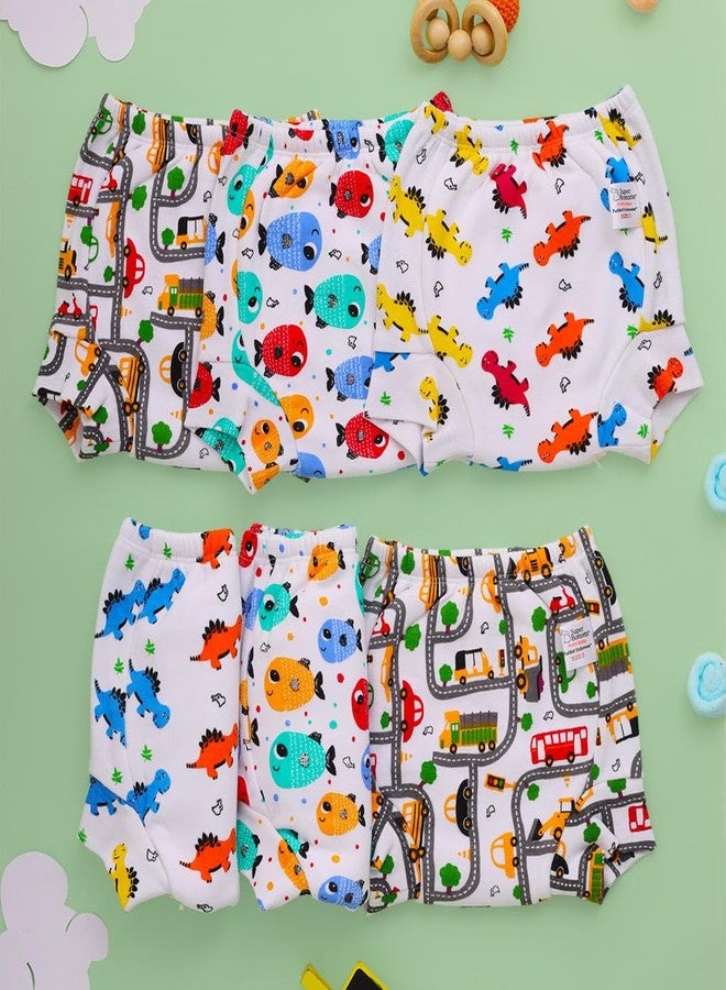 superbottoms Padded Underwear™ | for Potty Training & Mess-Free Diaper-Free time | Prevents Pee Puddles | 3 Layers of Premium Cotton Padding (No Sponge) | (Striking Whites, Size: 0, Pack of 6) - Image 2