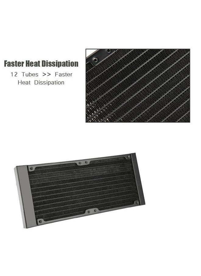 Thoraya - Fast Heat Dissipation PC Heat Exchanger 12 Tubes Durable Computer Heat Exchanger - 240mm - Image 1