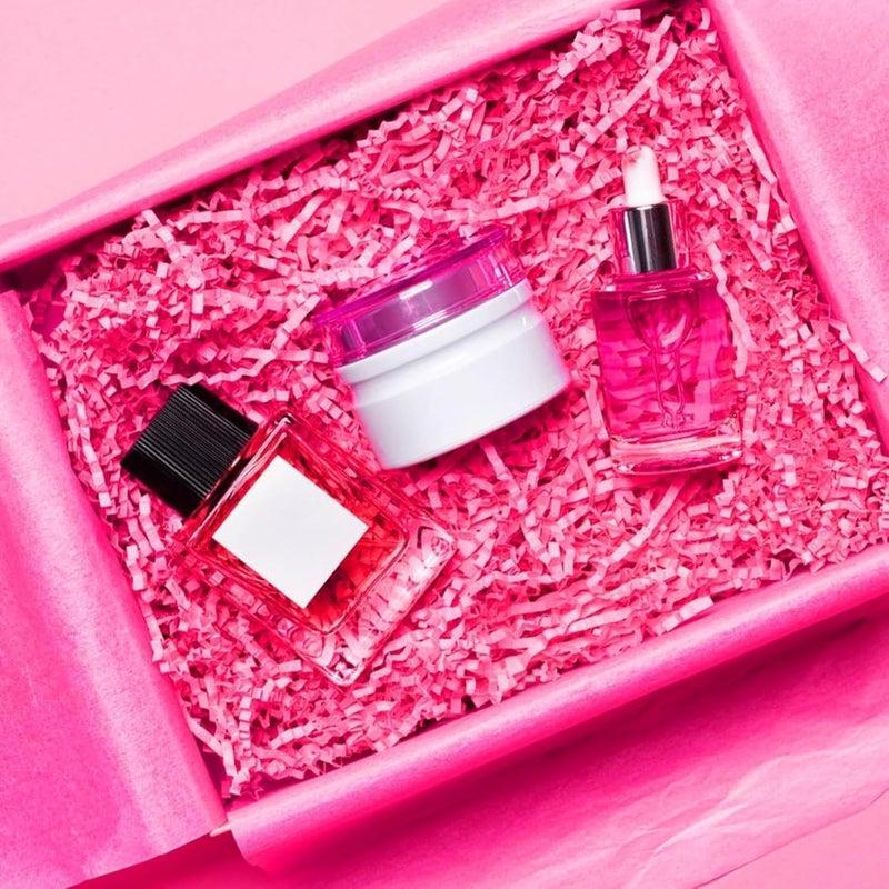 150 — | Pink Crinkle Shredded Paper Gift Filler 150g — Boxes, Hampers, Favors - Image 1