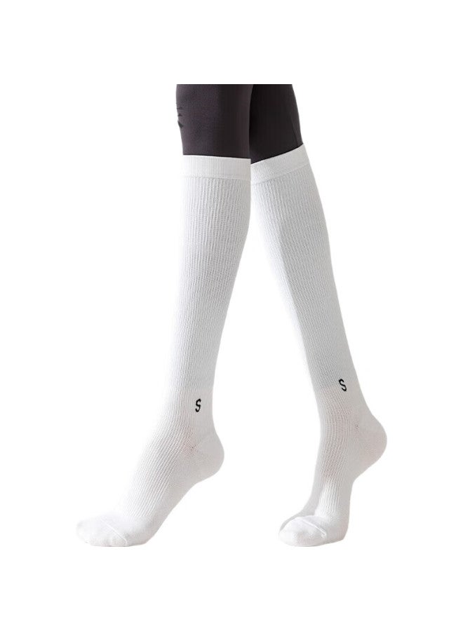 Dweck Pressure Socks, Professional Non-Slip Muscle Yoga Calf Socks, Sports Women'S Running Jump Rope Marathon Cycling, Black + White - Image 2
