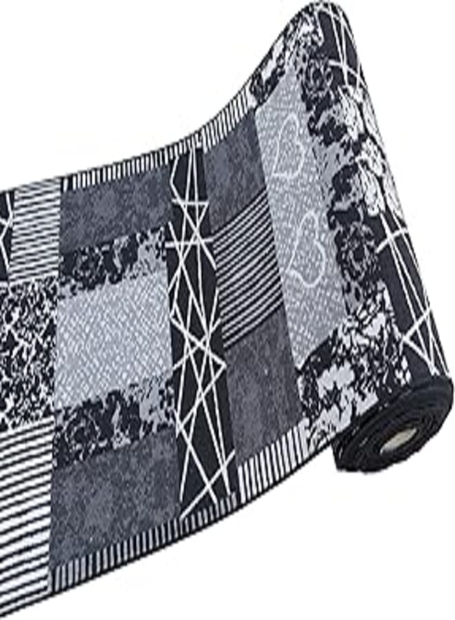 Light weight Dark Modern Style Machine woven Corridors rug wide (57cm,67cm,80cm,100cm and 120cm) (100cm, 150) 