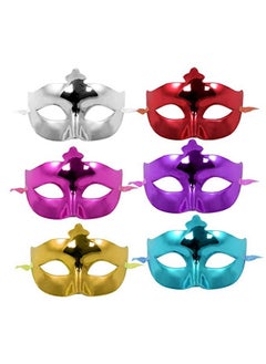 Wizme Wizme Colorful Eye Face Mask/Theme Mask for Birthday/Halloween/Xmas/Dance Bachelor for Adults and Women and Men Set of 6  - Image 1