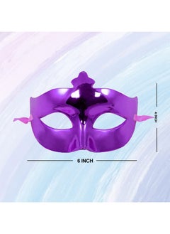 Wizme Wizme Colorful Eye Face Mask/Theme Mask for Birthday/Halloween/Xmas/Dance Bachelor for Adults and Women and Men Set of 6  - Image 2