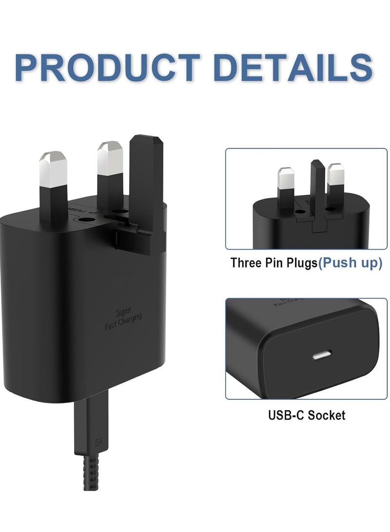 MUNTAQI 25W Super Fast Charger for Samsung, Gcstnn PPS PD3.0 USB-C Charger for Samsung Galaxy S23 Ultra S23+ S23 S22 Ultra S21+ A53 5G A54 Z Fold - Image 3