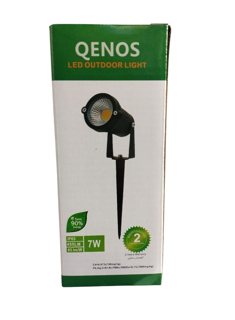 Qenos 7W Waterproof Outdoor LED Planting Light for Gardens and Pathways - Black - Image 3