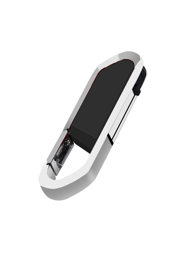 AROAQ USB Flash Drive, Portable Metal Thumb Drive with Keychain, USB 2.0 Flash Drive Memory Stick, Convenient and Fast Pen Thumb U Disk for External Data Storage, (1pc 128GB Black)  - Image 1
