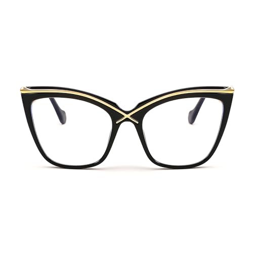 Karsaer Women Oversized Square Blue Light Blocking Glasses Anti Eyestrain Cat Eye Fashion Eyewear E1166 - Image 2