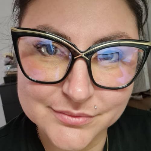 Karsaer Women Oversized Square Blue Light Blocking Glasses Anti Eyestrain Cat Eye Fashion Eyewear E1166 - Image 3