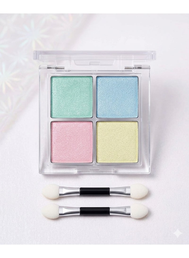 لوحة ظلال عيون بأربع ألوان – مكياج عيون مدمج مطفي ولمّاع للمناسبات والاستخدام اليومي