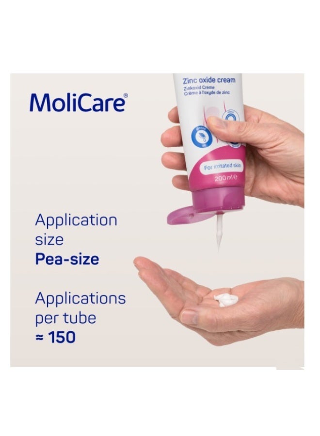 Hartmann MoliCare Skin Zinc Oxide Cream 200ml | Protective Skin Care Cream for Sensitive & Irritated Skin - Image 4