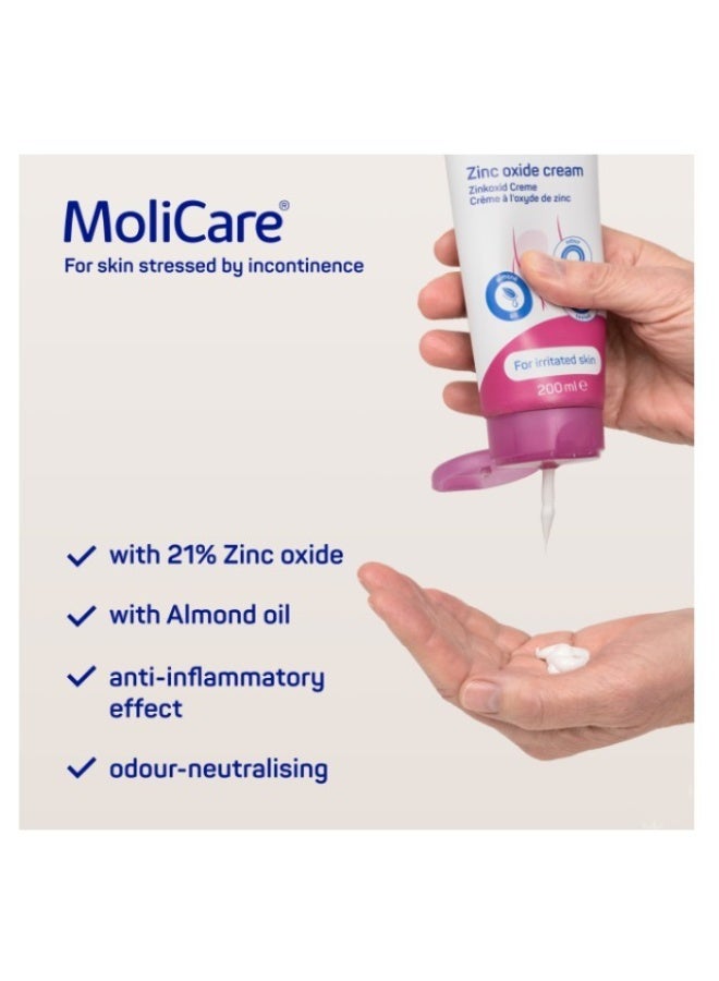 Hartmann MoliCare Skin Zinc Oxide Cream 200ml | Protective Skin Care Cream for Sensitive & Irritated Skin - Image 2
