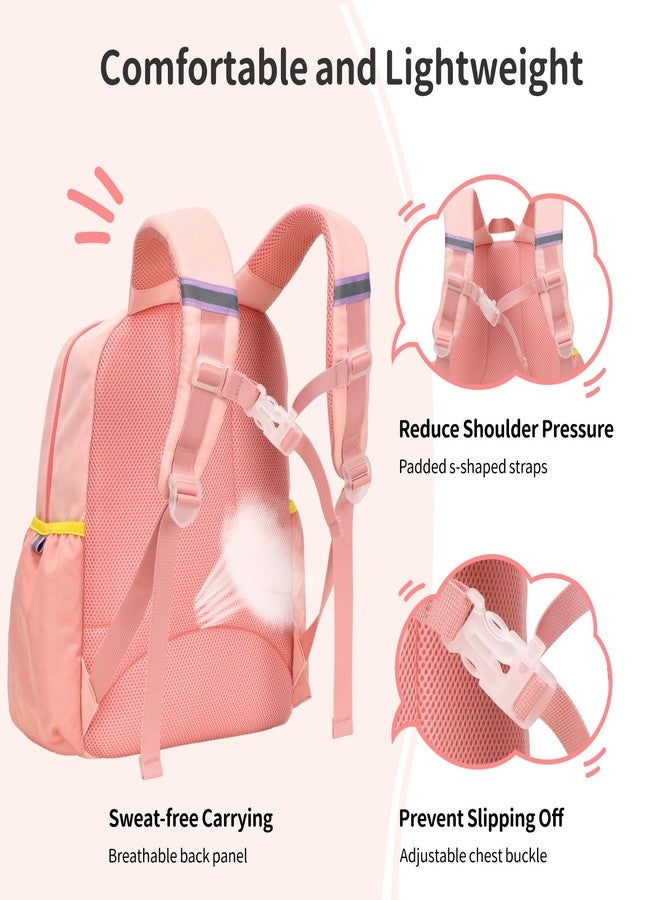 BrainyBees 15 Inch Kids Backpack - Preschool Backpack for Kids 3 to 8, Lightweight Kindergarten Backpack for Boys, 01 Pink, 15 Inch, Backpack - Image 4