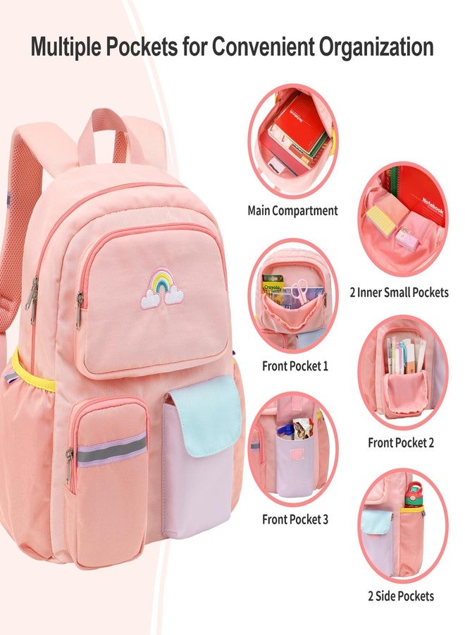 BrainyBees 15 Inch Kids Backpack - Preschool Backpack for Kids 3 to 8, Lightweight Kindergarten Backpack for Boys, 01 Pink, 15 Inch, Backpack - Image 5