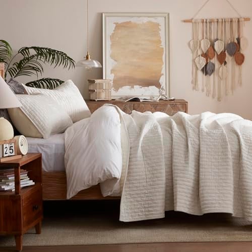 LEAONME Velvet Quilt Set Full/Queen Size 90''x98'', Lightweight White Velvet Comforter Set with 2 Matching Shams, Soft Cross Stitch Bedspread Coverlet Bedding Set for All Season - Image 3