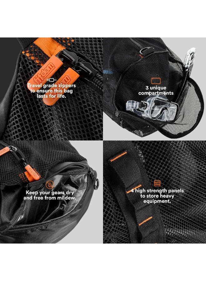 Fitdom Fitdom 90L Large Mesh Duffle Bag for Scuba Dive or Snorkel Equipment  - Image 5