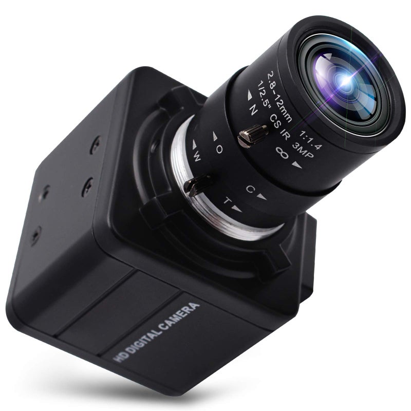 SVPRO 1080P USB Camera with Zoom 2812mm Varifocal LensManual Focus IMX323 SensorLow Light Zoom Webcam UVC USB Plug and Play External Computer Camera for PCLaptop Support H264