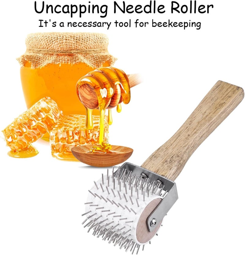 YOSOO Uncapping Roller, Honey Uncapping Roller Uncapping Needle Roller Bee Honey Extractor Equipment Honey Uncapping Fork Extracting Beekeeping Beekeeper Tool Honey Capping Tool - Image 2