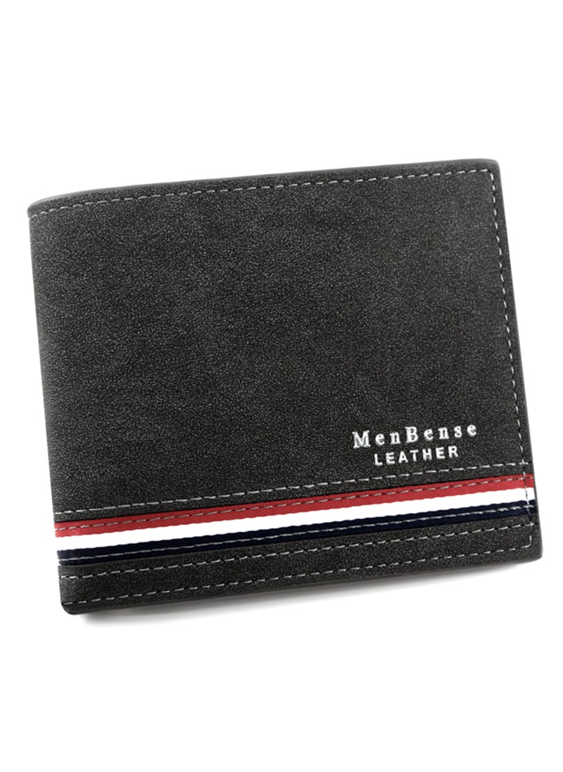 MenBense - Business Men's Wallet Short Wallet Card Holder Document Bag 12*9.5*2cm - Image 1