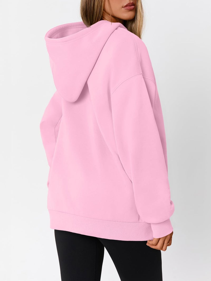 WYNNQUE Hoodies for Teen Girls Oversized Cute Sweatshirts Y2k Fall Fashion Outfits 2026 Casual Womens Sweaters Fleece Plus Size Comfy Winter Clothes Pink XS - Image 4