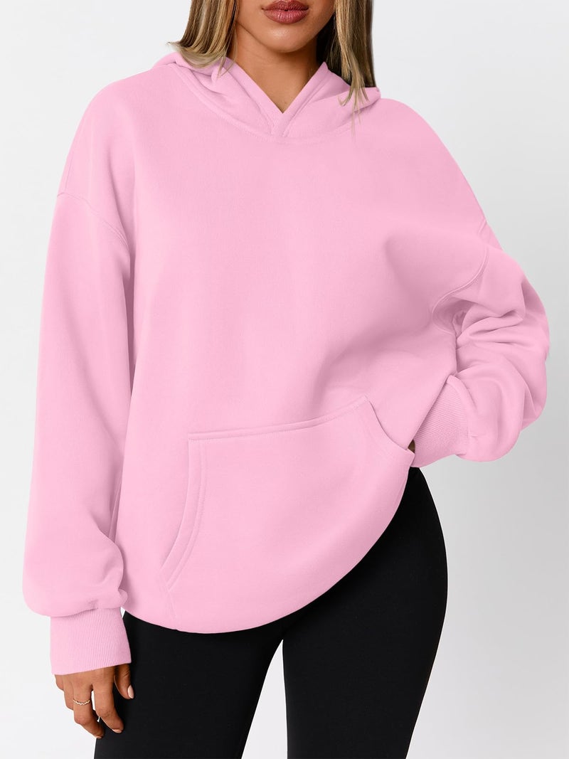 WYNNQUE Hoodies for Teen Girls Oversized Cute Sweatshirts Y2k Fall Fashion Outfits 2026 Casual Womens Sweaters Fleece Plus Size Comfy Winter Clothes Pink XS - Image 2