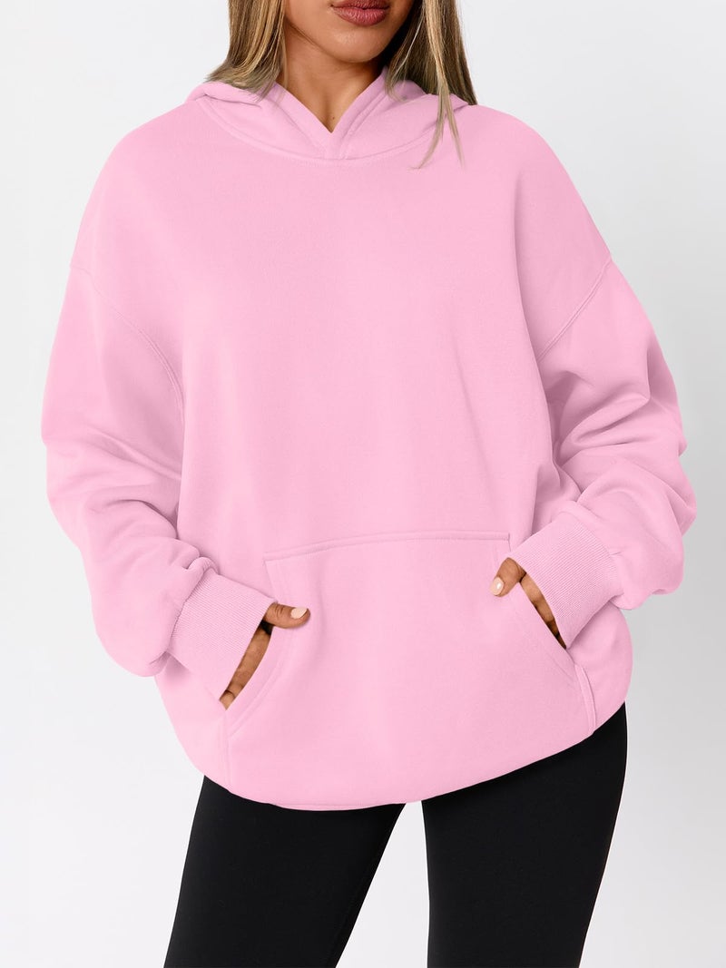 WYNNQUE Hoodies for Teen Girls Oversized Cute Sweatshirts Y2k Fall Fashion Outfits 2026 Casual Womens Sweaters Fleece Plus Size Comfy Winter Clothes Pink XS - Image 3
