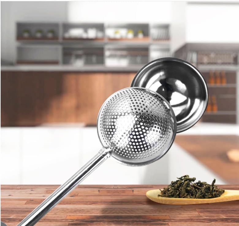Wentoenapp Silver 304 Stainless Steel Flour Powder Filter Spoon, Baker Dusting Wand For Sugar Flour Spices, Flour Sugar Powder Spoon Kitchen Tools, Baking Sifters Baking Tools and Accessories - Image 3