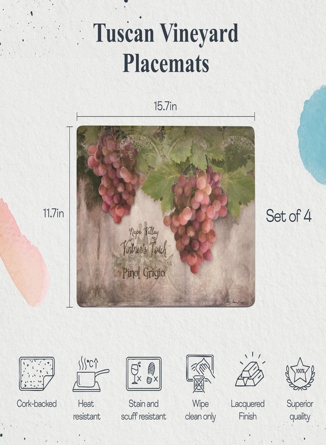 Pimpernel Tuscan Vineyard Set of 4 Placemats - Image 2