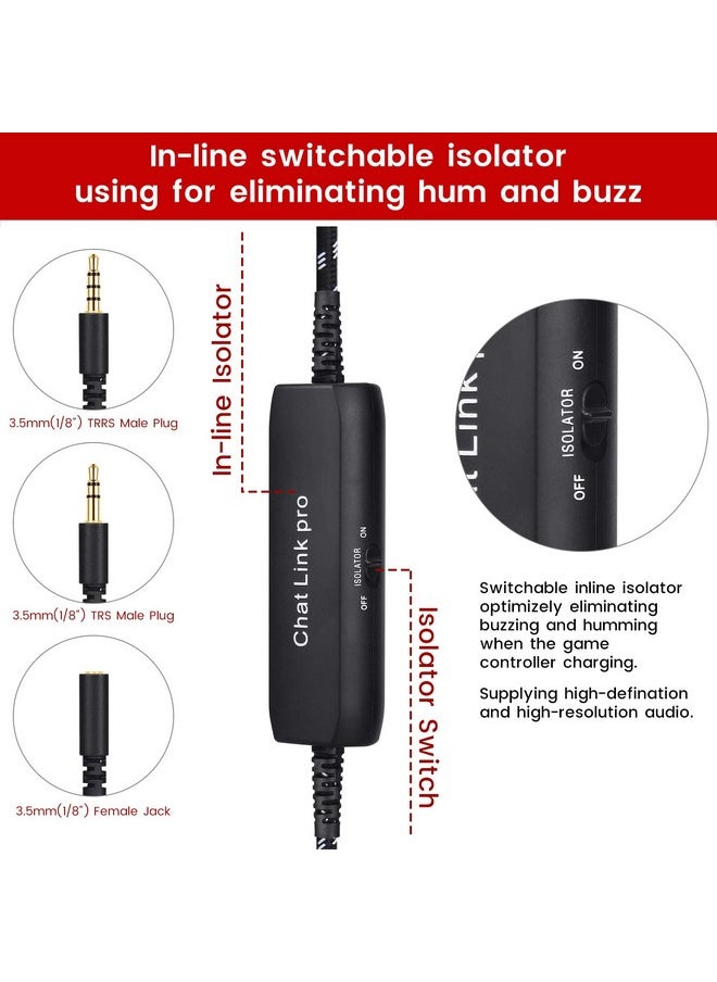 weishan - weishan HD60 S+ Chat Link Pro Cable Replacement for Elgato HD60 X, HD60PRO Capture Card, Chat Adapter Replacement for Nintendo Switch, Xbox One and PS5, with in-line Isolator - Image 1