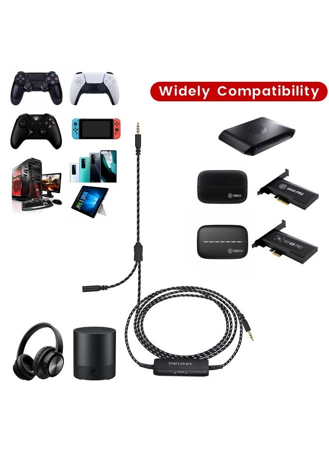 weishan - weishan HD60 S+ Chat Link Pro Cable Replacement for Elgato HD60 X, HD60PRO Capture Card, Chat Adapter Replacement for Nintendo Switch, Xbox One and PS5, with in-line Isolator - Image 1