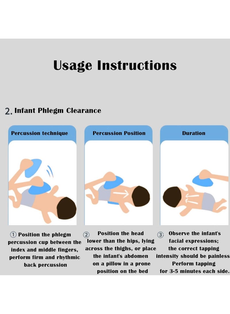 Winner Silicone Palm Chest Percussion Cup Adult Chest Physical Aid Therapy Cup Elderly Mucus Flutter Removal Device Patient Phlegm Remover Percussion Treatment for Mucus Sputum and Expectoration Problem - Image 5