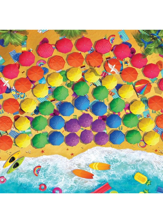 Buffalo Games Rainbow Umbrellas 300 Large Piece Jigsaw Puzzle - Image 2
