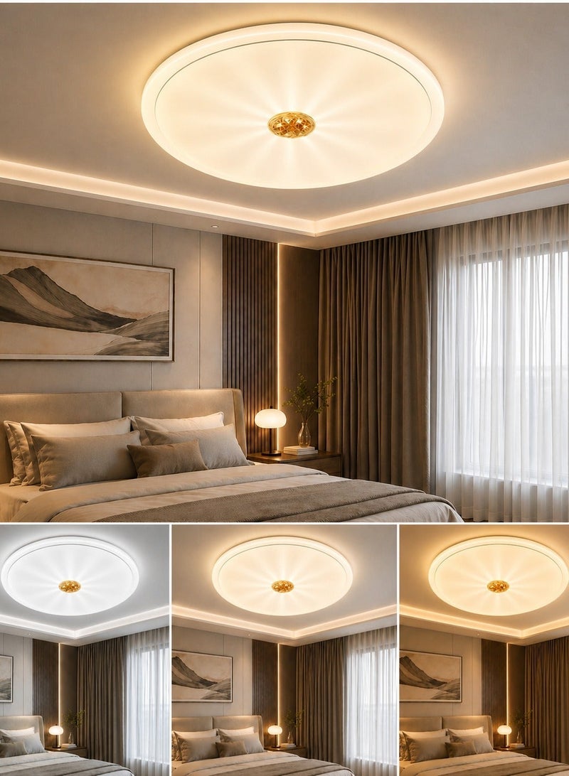 AL THURAYAT LED Ceiling Light 40cm Round – 3 Color Modes (Warm/Neutral/Cool White) – Modern Energy Saving Flush Mount for Bedroom, Living Room - Image 2