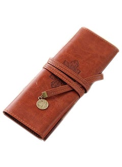 Tri-Fold Twilight Saga Pattern Pencil Case Brown