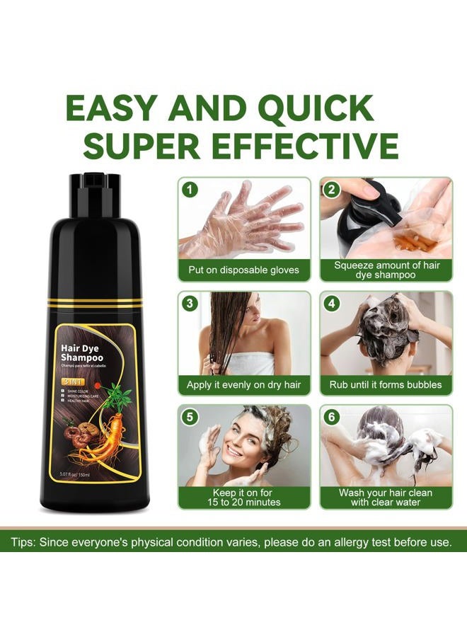 BELEZALIB Dark Brown Hair Dye Shampoo - Image 5