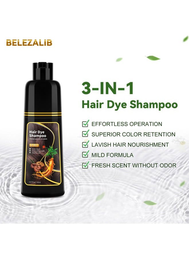 BELEZALIB Dark Brown Hair Dye Shampoo - Image 2