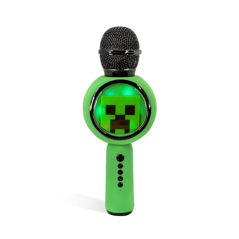 Minecraft Creeper Bluetooth Wireless Karaoke Microphone & Speaker (Green/Black) - Image 3