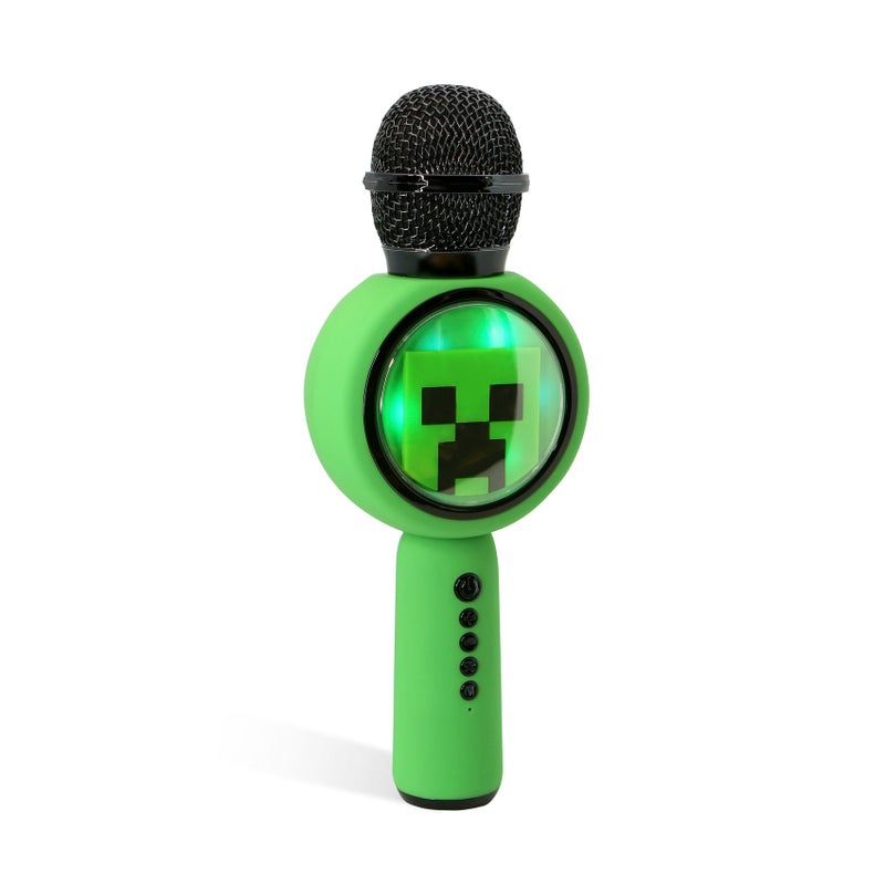 Minecraft Creeper Bluetooth Wireless Karaoke Microphone & Speaker (Green/Black) - Image 4