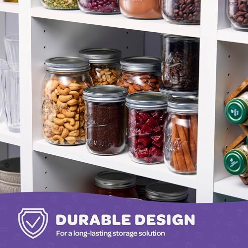 SEWANTA Wide Mouth Mason Jars 16 oz [5 Pack] With Mason Jar Lids and Bands, Mason Jars 16 oz - For Canning, Fermenting, Pickling - Jar Décor - Microwave/Freeze/Dishwasher Safe. - Image 5