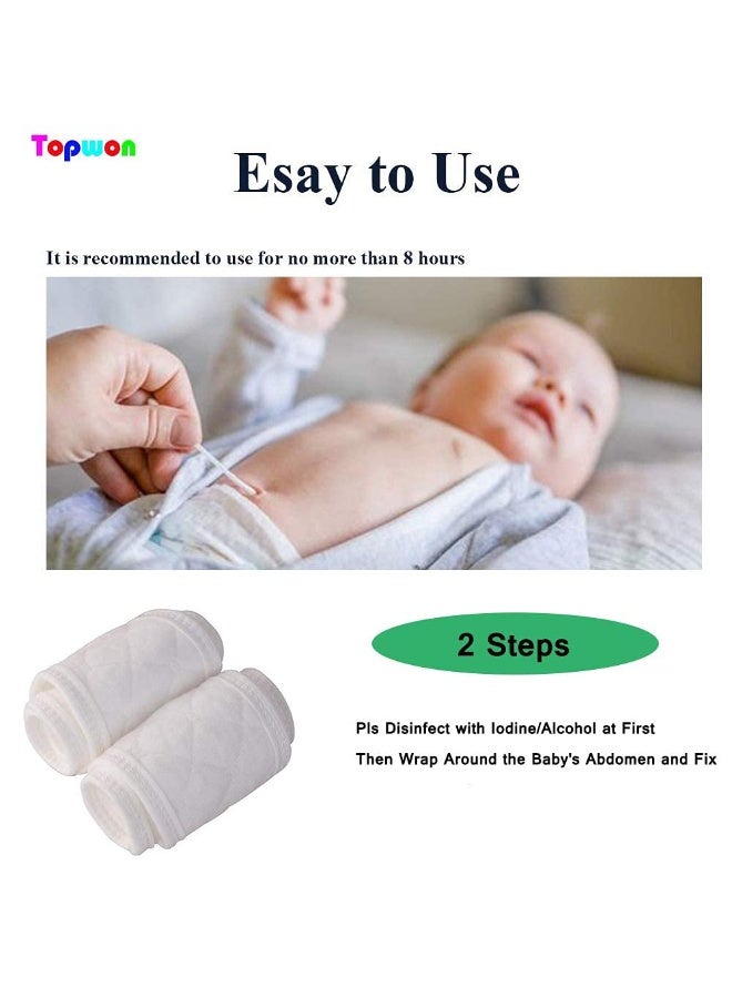 Topwon توبوان 10 قطع حزام بطن الأطفال حديثي الولادة حزام سرة البطن لفافة زر البطن هدايا ضرورية من القطن - Image 5