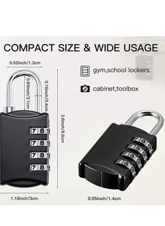 Excefore Combination Lock, Travel Bag Lock, 7 Pack, 3 Digit Combination Padlock for Traveling Toolbox School Gym Door Locker Suitcases Employee Hasp Storage  - Image 2