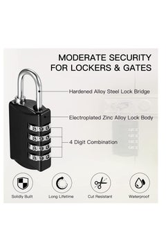 Excefore Combination Lock, Travel Bag Lock, 7 Pack, 3 Digit Combination Padlock for Traveling Toolbox School Gym Door Locker Suitcases Employee Hasp Storage  - Image 3