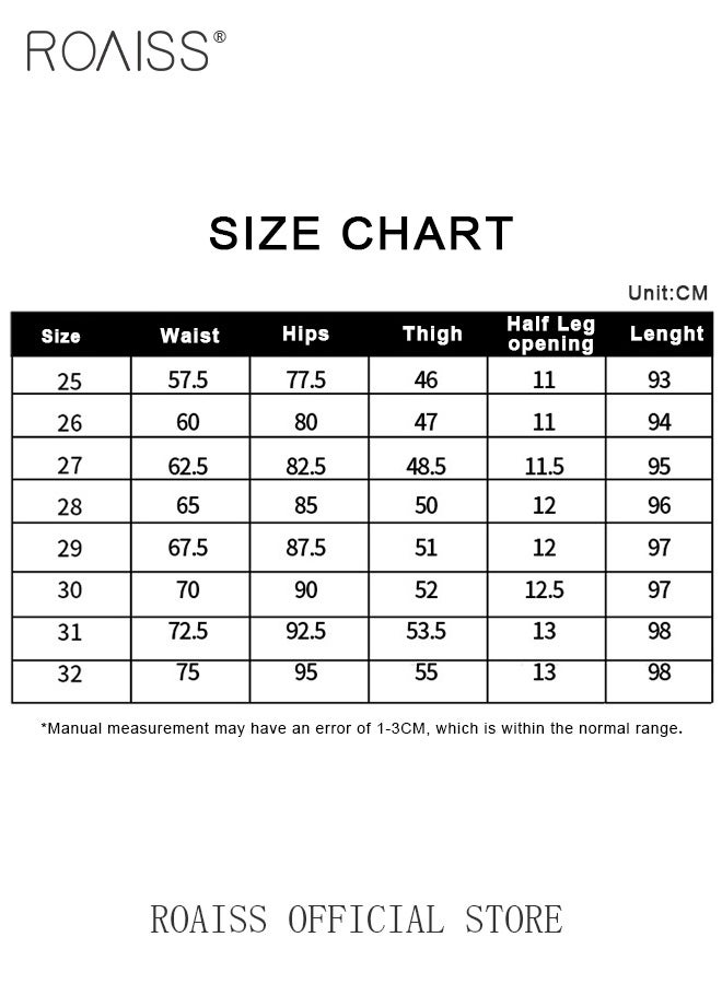 رويس سراويل نسائية عالية الخصر بقصة ضيقة مع تصميم على شكل ساق قلم رصاص، سراويل سجائر متعددة الاستخدامات بلون سادة مناسبة للارتداء كبنطلون Bootcut - Image 2