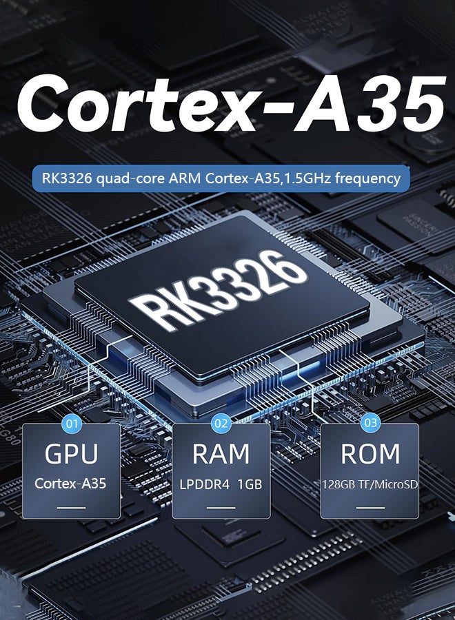  أمباون كونسول الألعاب المحمول R36H Retro مع نظام تشغيل لينكس مفتوح المصدر، مع معالج Cortex-A35، بطاقة TF سعة 128 جيجابايت تأتي مع أكثر من 30,000 لعبة كلاسيكية، شاشة IPS بحجم 3.5 بوصة كونسول ألعاب محمول كلاسيكي - أخضر - Image 4