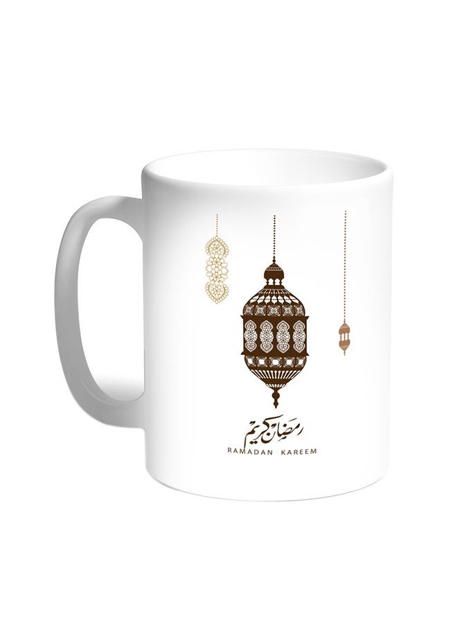 RYN Ramadan Kareem Printed Coffee Mug White 11ounce