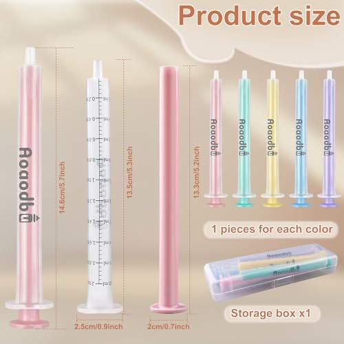 Aoaodbu Baby Medicine Dispenser Syringe For Children,Oral Syringes, Liquid Plastic Syringe Without Needle,Leak proof Dosing Tools,5 Uniquely Colour Syringes - 10 Pack - Image 2