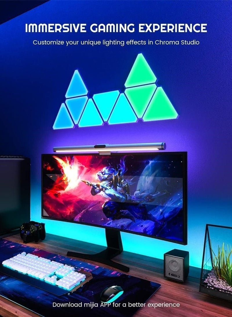 Y&D Light Panels Smart Triangle RGB LED Wall Panels Wi-Fi Home Decor Creative Lights with Music Sync Compatible Alexa Google Assistant for Gaming Rooms Party Decor(6 Pack) - Image 4
