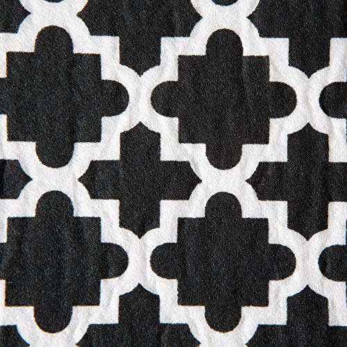 DII Fridge & Shelf Liner Collection Non-Adhesive, Cut to fit, Machine Washable, 12x20, Black Lattice, 2 Piece - Image 2