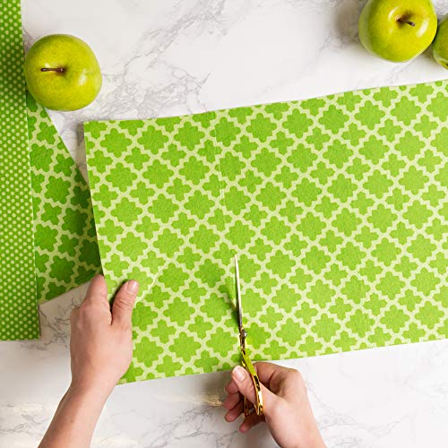 DII Fridge & Shelf Liner Collection Non-Adhesive, Cut to fit, Machine Washable, 12x20, Black Lattice, 2 Piece - Image 3